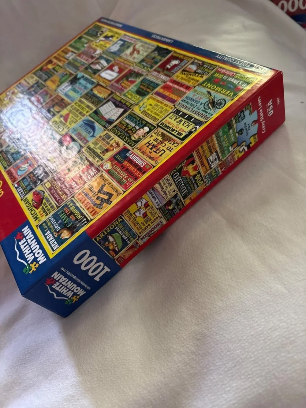 Crazy State Laws Jigsaw Puzzle 1000 Pieces By White Mountain With Bonus Poster I